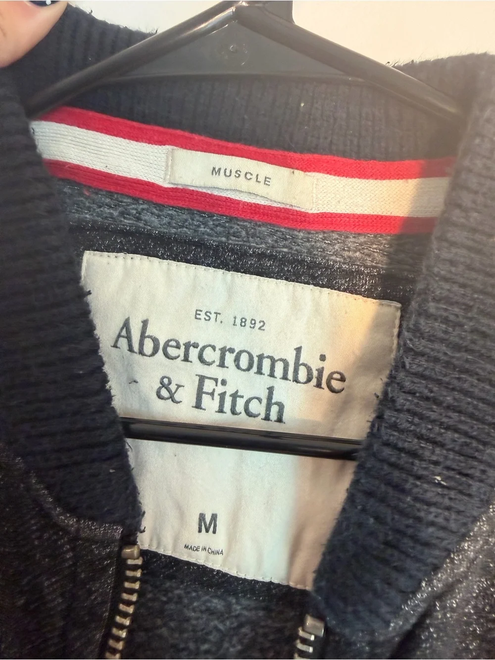 Abercrombie & Fitch Men’s Black Zip Bomber Jacket